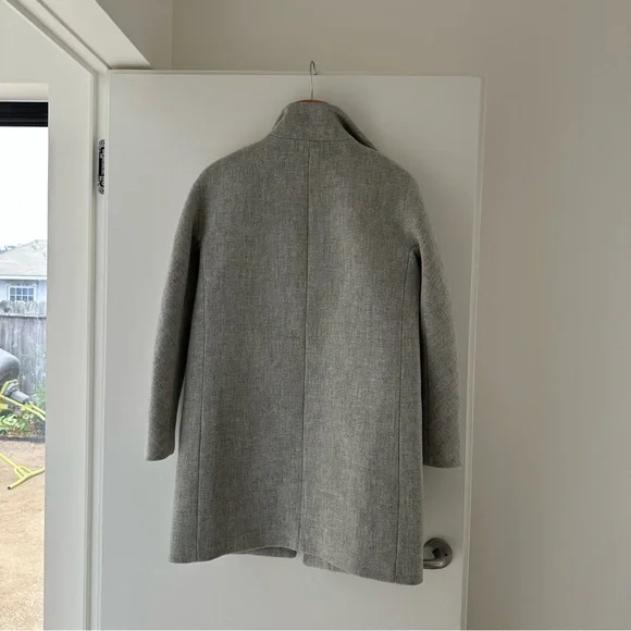 J.Crew Italian Stadium Cloth Nello Gori Coat Gray Size - Picture 2 of 4